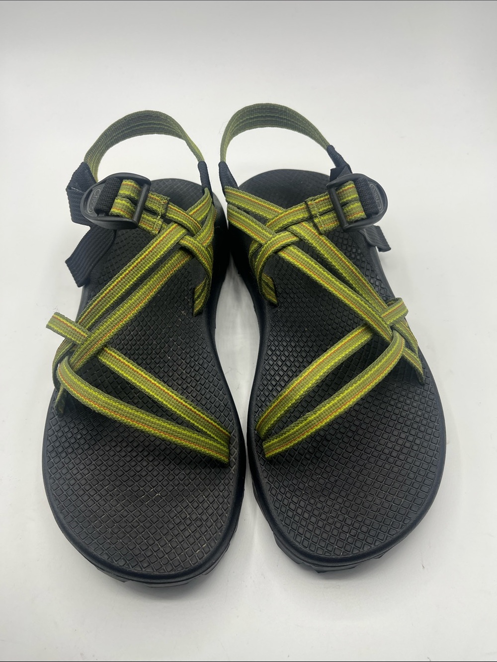 Chaco Women's Black Sandals with Green Straps